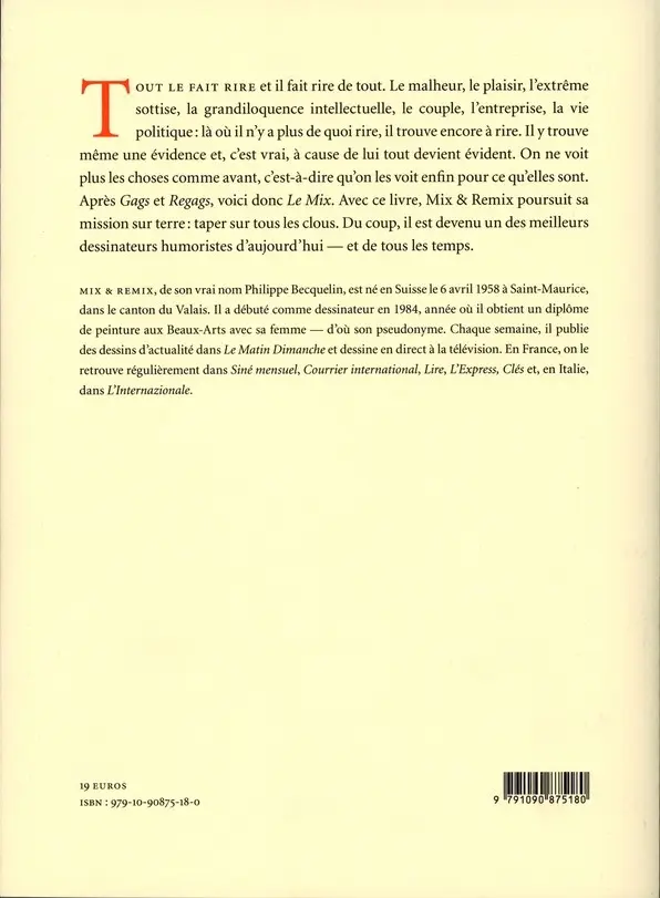 Verso de l'album Le Mix
