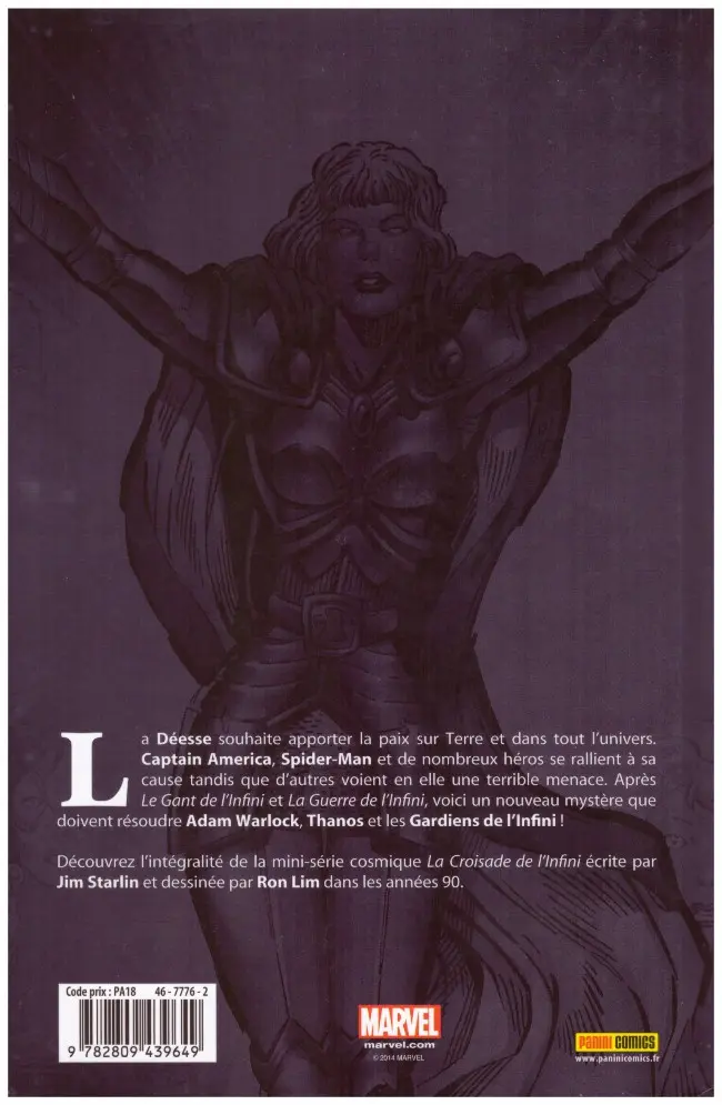 Verso de l'album Best of Marvel 39 La croisade de l'infini