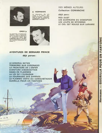 Verso de l'album Bernard Prince Tome 9 Guérilla pour un fantôme