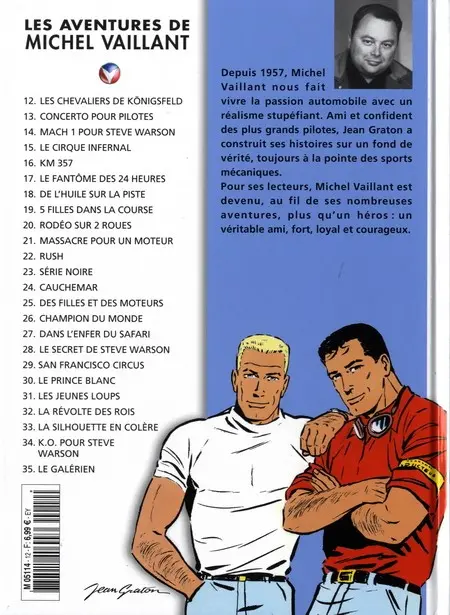 Verso de l'album Michel Vaillant La Collection Tome 12 Les chevaliers de Königsfeld