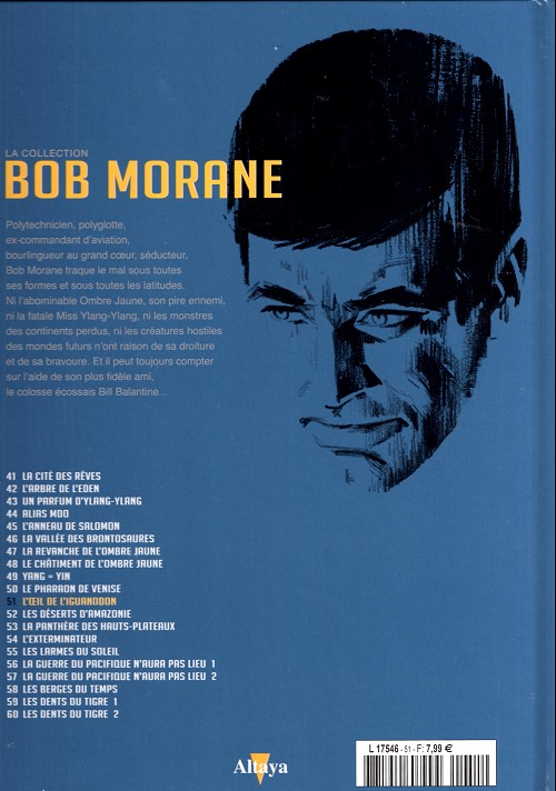 Verso de l'album Bob Morane La collection - Altaya Tome 51 L'Œil de l'iguanodon