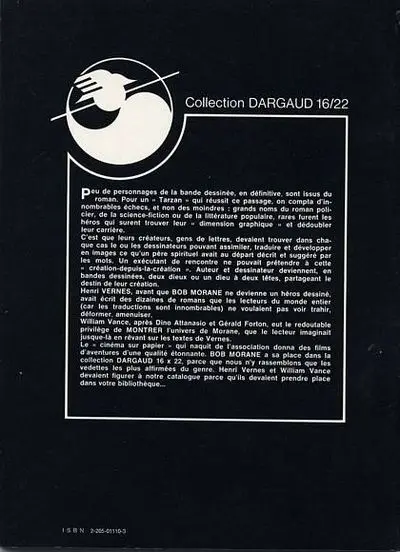 Verso de l'album Bob Morane 16/22 Tome 11 Les poupées de l'Ombre Jaune