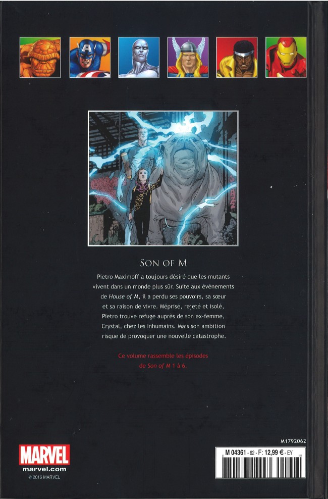 Verso de l'album Marvel Comics - La collection de référence Tome 62 Son of M