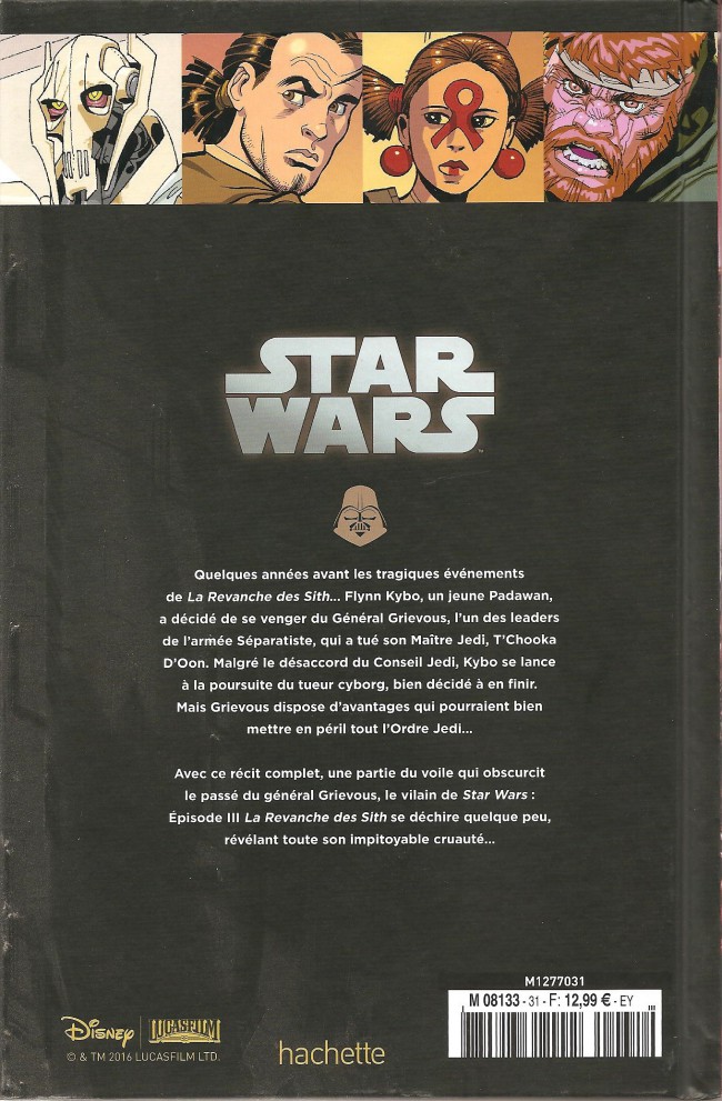 Verso de l'album Star Wars - Légendes - La Collection Tome 31 Le Côté Obscur - IV. Le Général Grievous