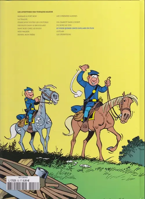 Verso de l'album Les Tuniques Bleues La Collection (Dupuis) Tome 3 Et pour quinze cents dollars en plus