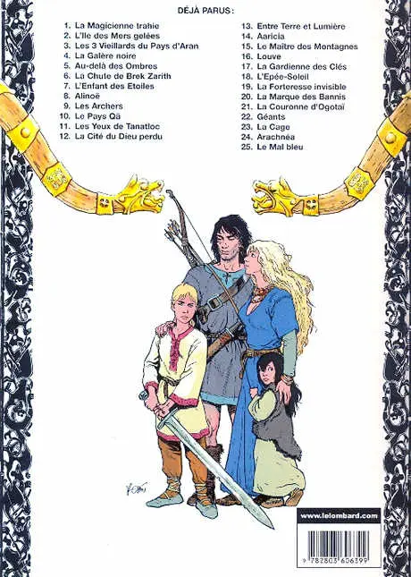 Verso de l'album Thorgal Tome 12 La Cité du Dieu perdu