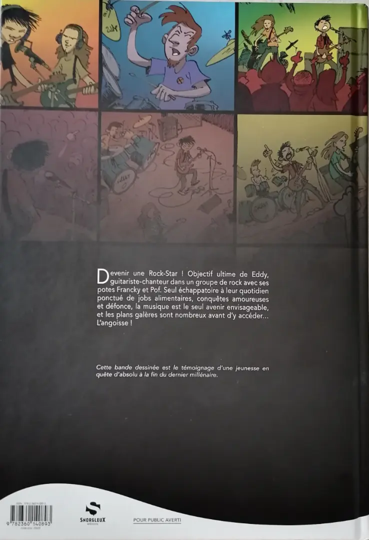 Verso de l'album Eddy l'angoisse