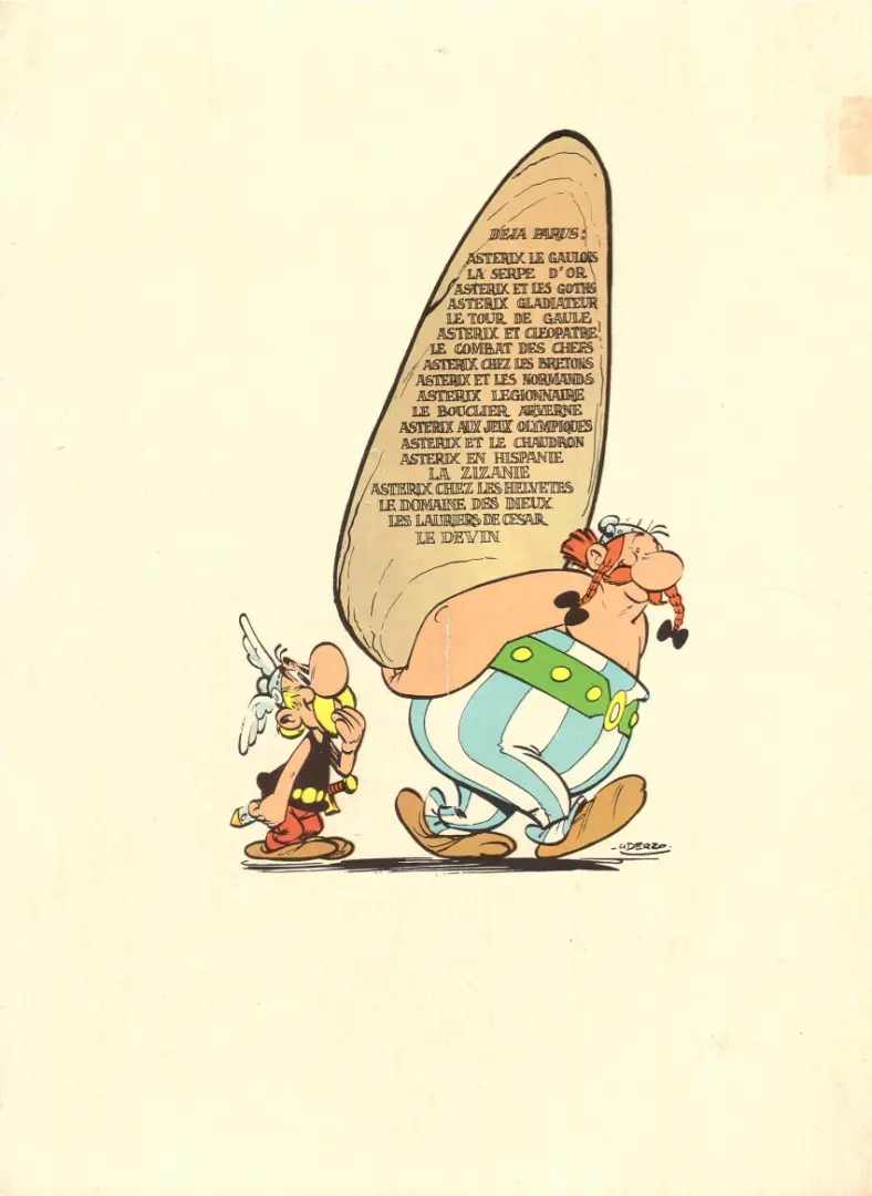 Verso de l'album Astérix Tome 12 Astérix aux jeux olympiques