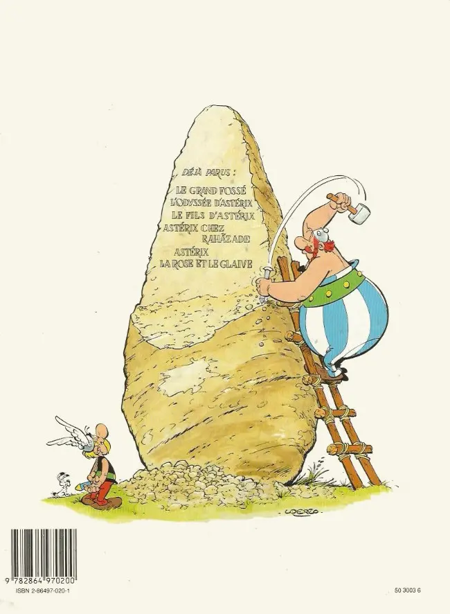 Verso de l'album Astérix Tome 28 Astérix chez Rahãzade