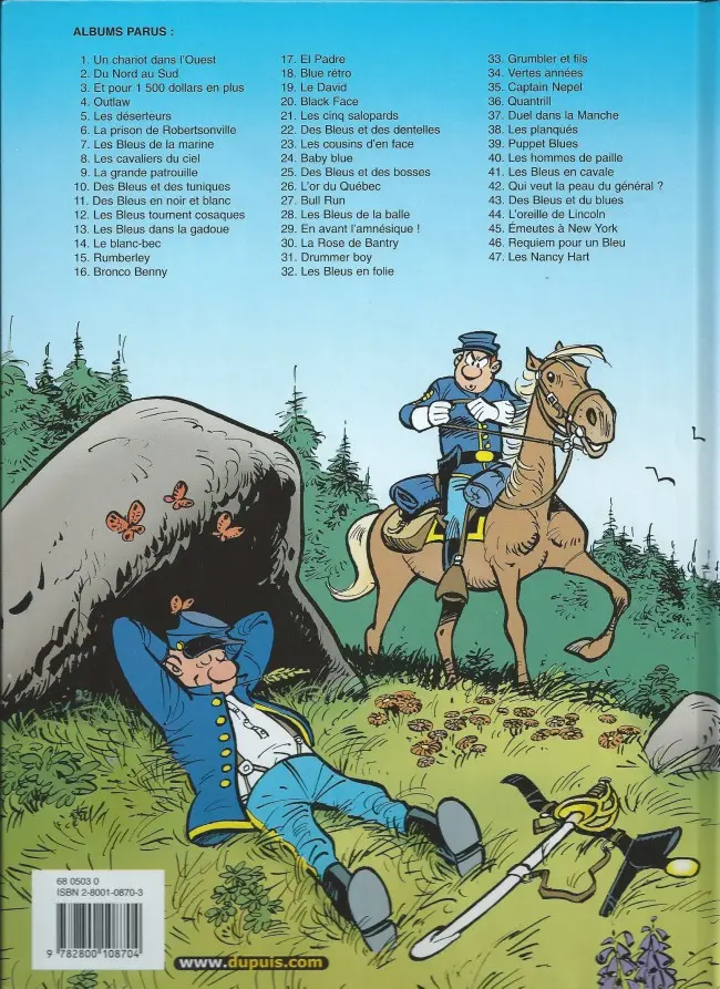 Verso de l'album Les Tuniques Bleues Tome 13 Les bleus dans la gadoue
