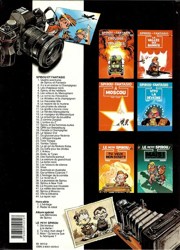 Verso de l'album Spirou et Fantasio Tome 17 Spirou et les hommes-bulles
