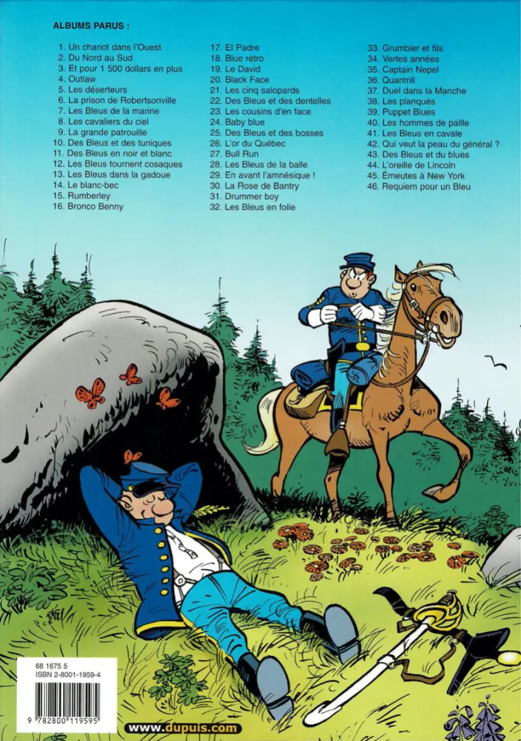 Verso de l'album Les Tuniques Bleues Tome 34 Vertes années