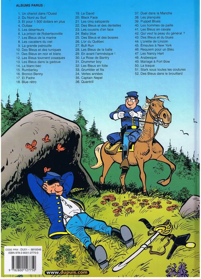 Verso de l'album Les Tuniques Bleues Tome 42 Qui veut la peau du général ?