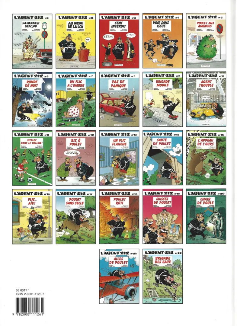 Verso de l'album L'Agent 212 Tome 5 Poulet aux amendes