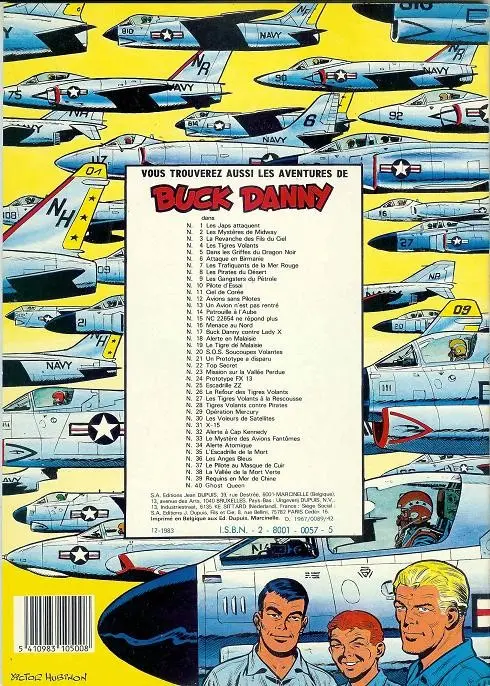 Verso de l'album Buck Danny Tome 20 S.O.S. soucoupes volantes !