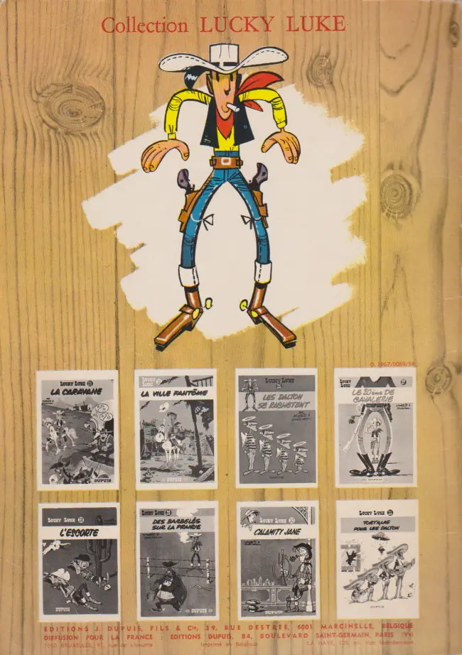 Verso de l'album Lucky Luke Tome 9 Des rails sur la prairie