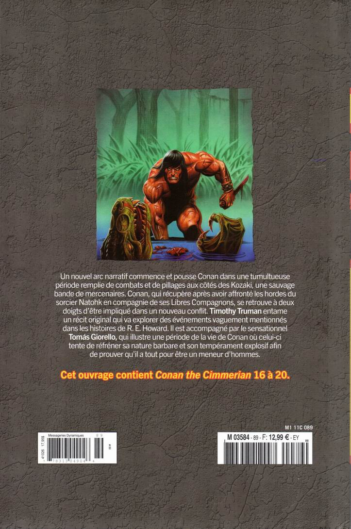 Verso de l'album The Savage Sword of Conan - La Collection Tome 89 Les libres Compagnons