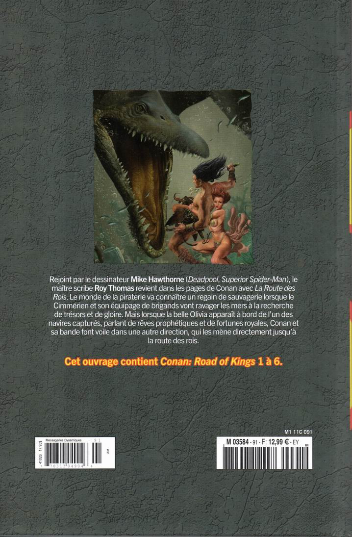 Verso de l'album The Savage Sword of Conan - La Collection Tome 91 La Route des Rois