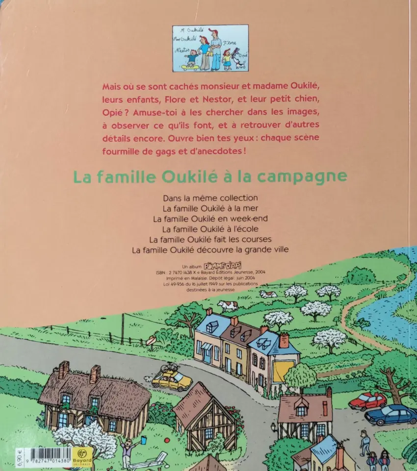 Verso de l'album La famille Oukilé 2 La famille Oukilé à la campagne