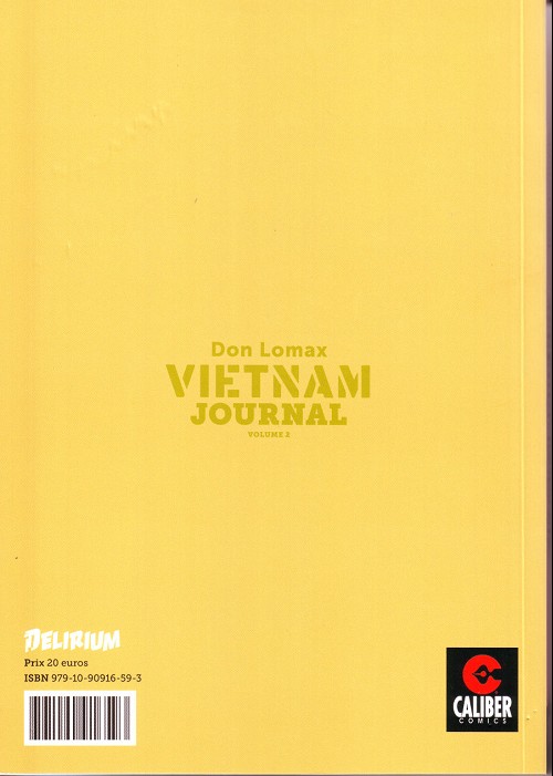 Verso de l'album Vietnam journal Volume 2