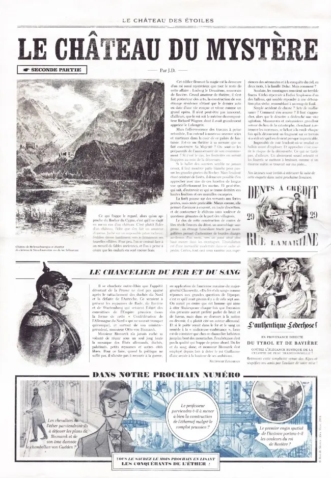 Verso de l'album Le Château des étoiles Le Château des Etoiles - Gazette N° 2 Les Chevaliers de l'éther