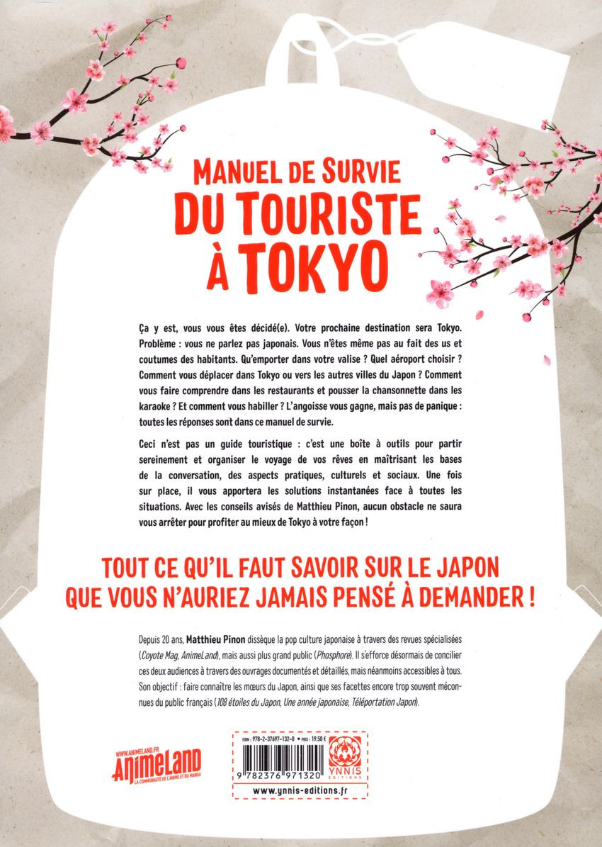 Verso de l'album Manuel de survie du touriste à Tokyo