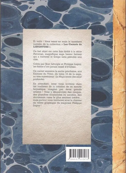 Verso de l'album Percevan L'Atelier du magicien