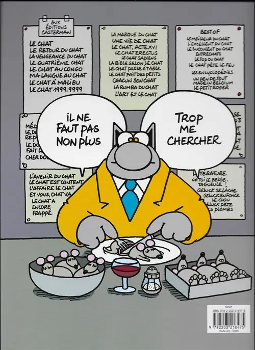 Verso de l'album Le Chat Tome 23 Le Chat est parmi nous