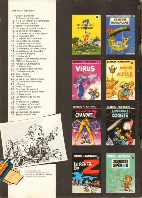 Verso de l'album Spirou et Fantasio Tome 39 Spirou à New York