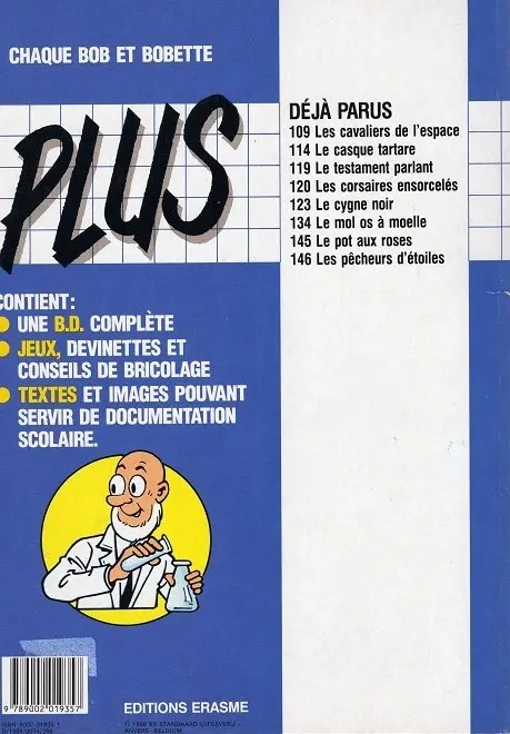 Verso de l'album Bob et Bobette Tome 119 Le testament parlant