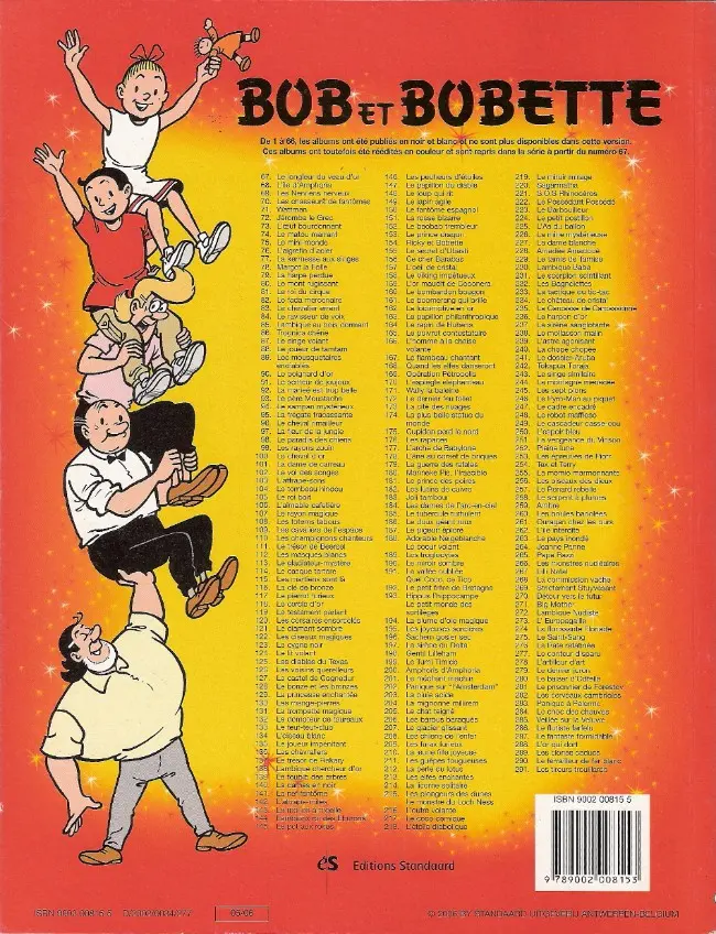 Verso de l'album Bob et Bobette Tome 154 Ricky et Bobette