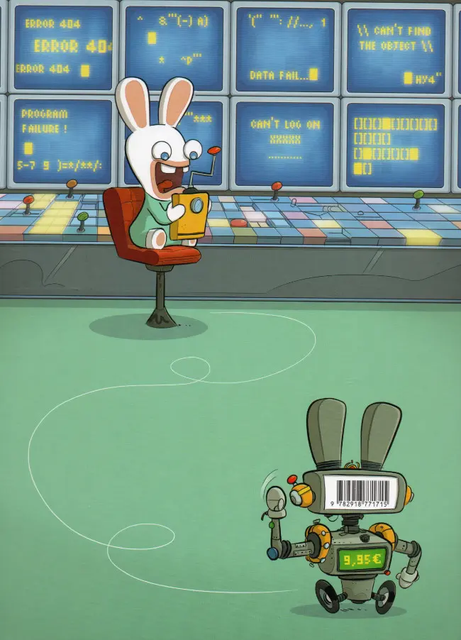 Verso de l'album The Lapins crétins Tome 12 Méga bug