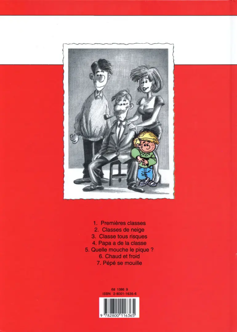 Verso de l'album Cédric Tome 1 Premières classes