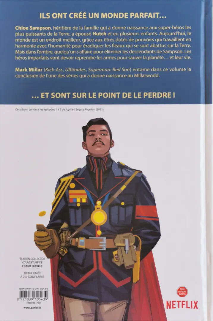 Verso de l'album Jupiter's Legacy Tome 3 Jupiter's Requiem