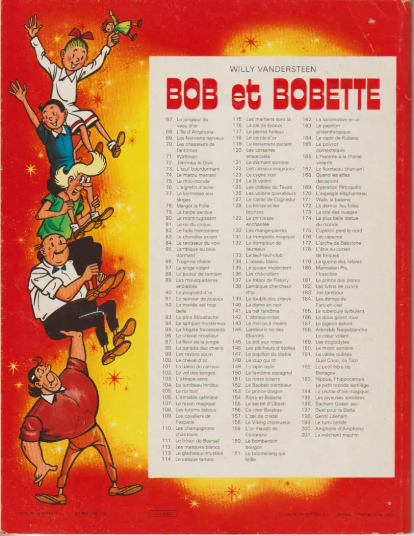 Verso de l'album Bob et Bobette Tome 194 La plume d'oie magique
