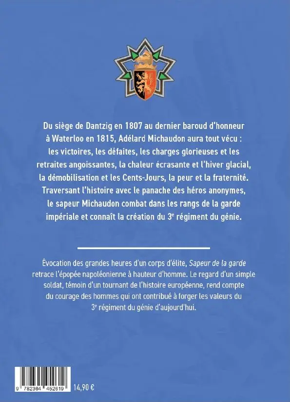 Verso de l'album Sapeur de la Garde De Dantzig à Waterloo