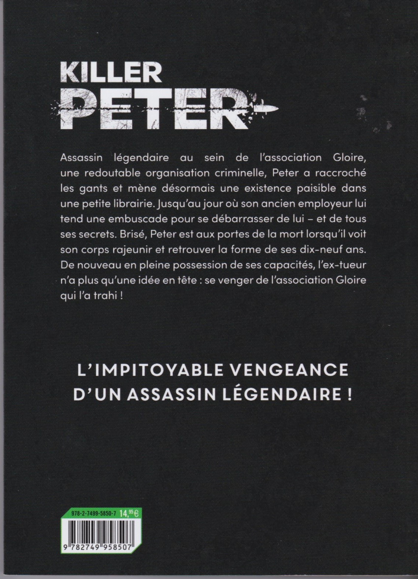 Verso de l'album Killer Peter 1