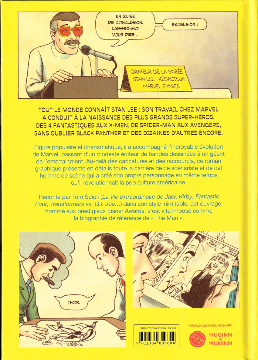Verso de l'album Stan Lee Une vie fantastique