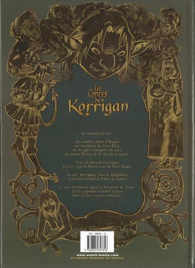 Verso de l'album Les contes du Korrigan Livre quatrième La pierre de justice