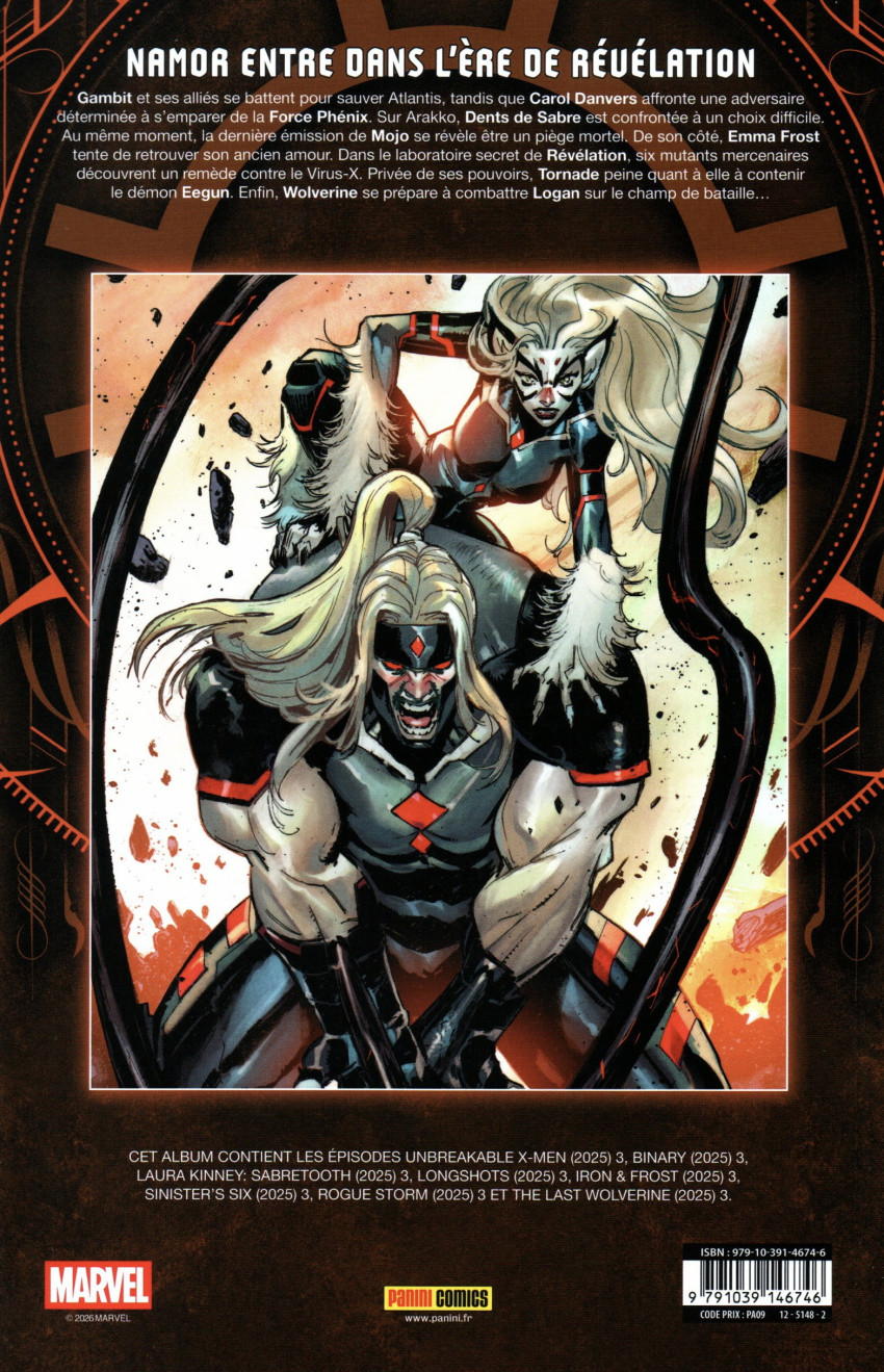 Verso de l'album X-Men - L'ère de Révélation Volume 6/7