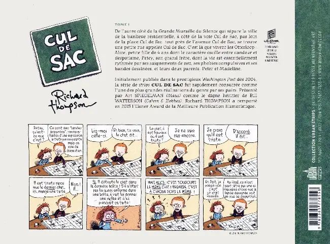Verso de l'album Cul de Sac Tome 1