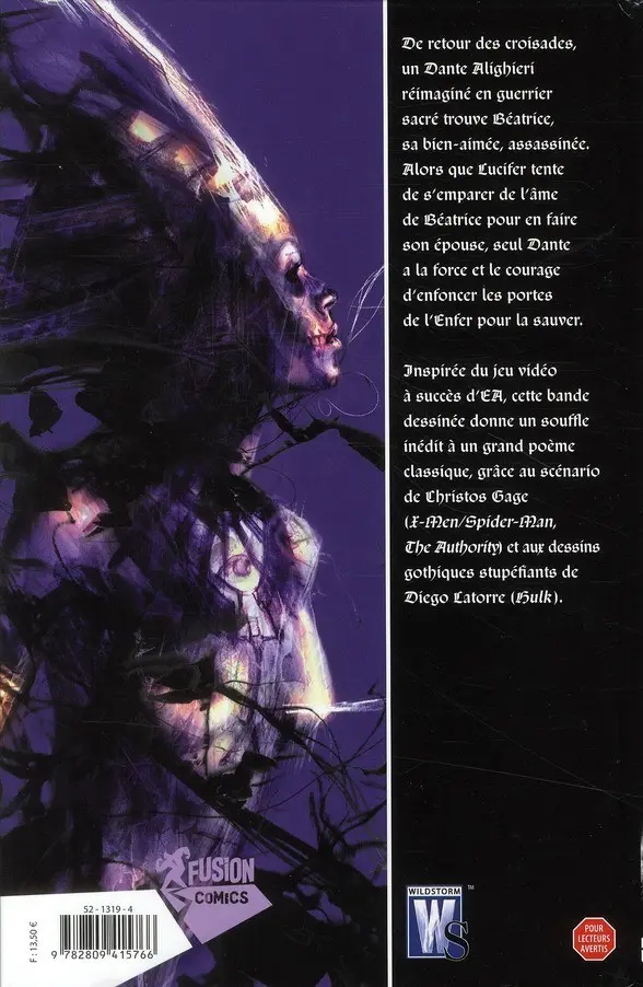 Verso de l'album Dante's Inferno Tome 1/2
