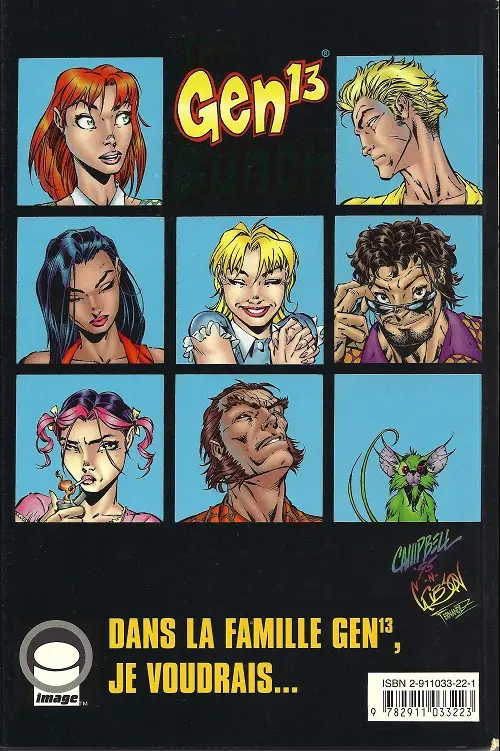 Verso de l'album Gen13 Volume 4