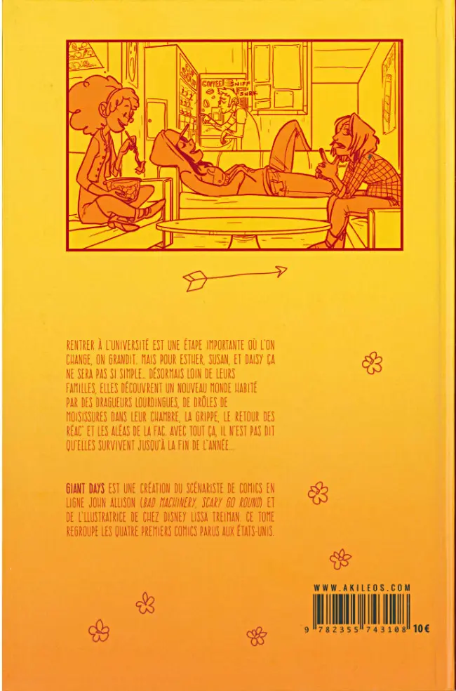 Verso de l'album Giant Days Tome 1