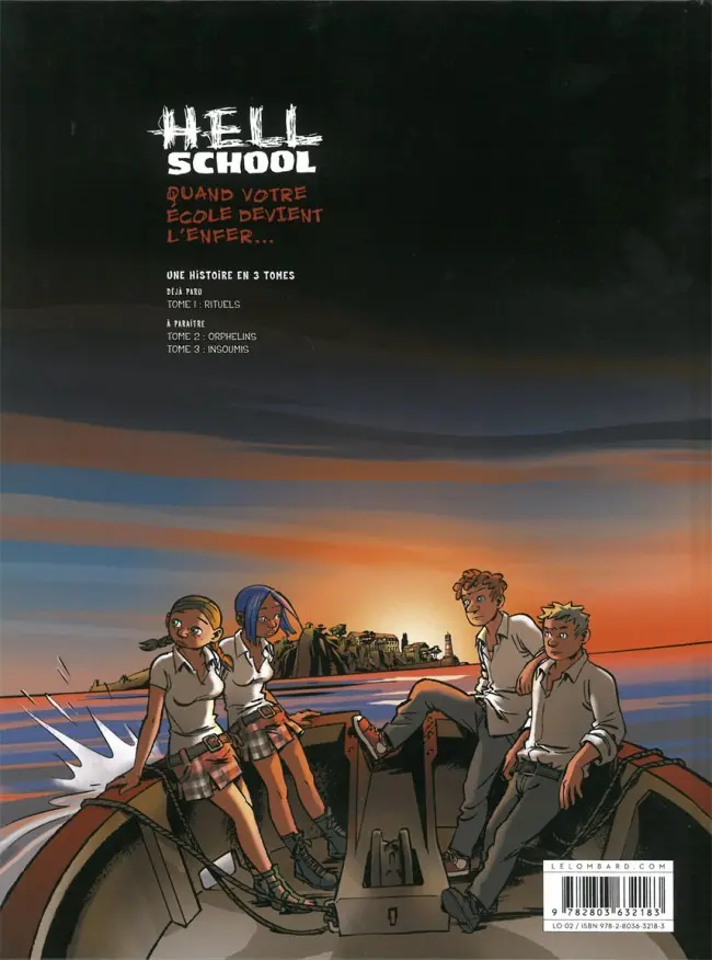 Verso de l'album Hell School Tome 1 Rituels