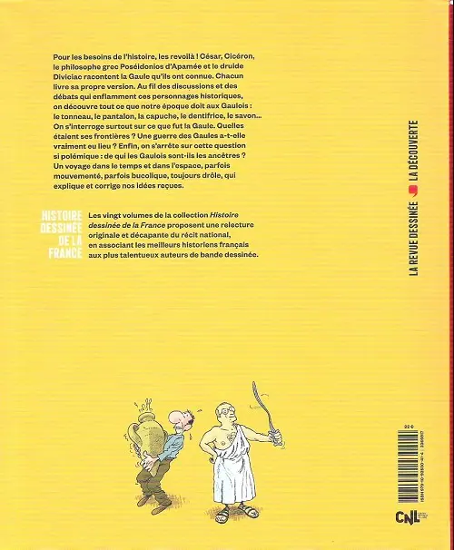 Verso de l'album Histoire dessinée de la France Tome 2 L'Enquête gauloise - De Massilia à Jules César