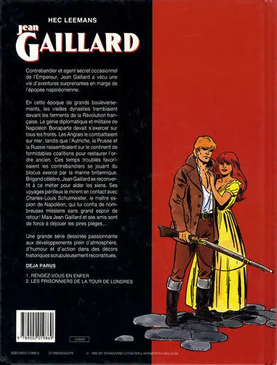 Verso de l'album Jean Gaillard Tome 2 Les prisonniers de la Tour de Londres