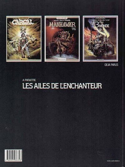 Verso de l'album Légendes du chevalier Cargal Tome 4 Le maître de Brumazar