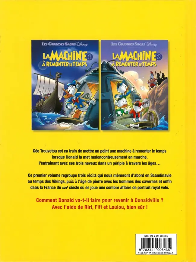 Verso de l'album La Machine à remonter le temps Tome 1