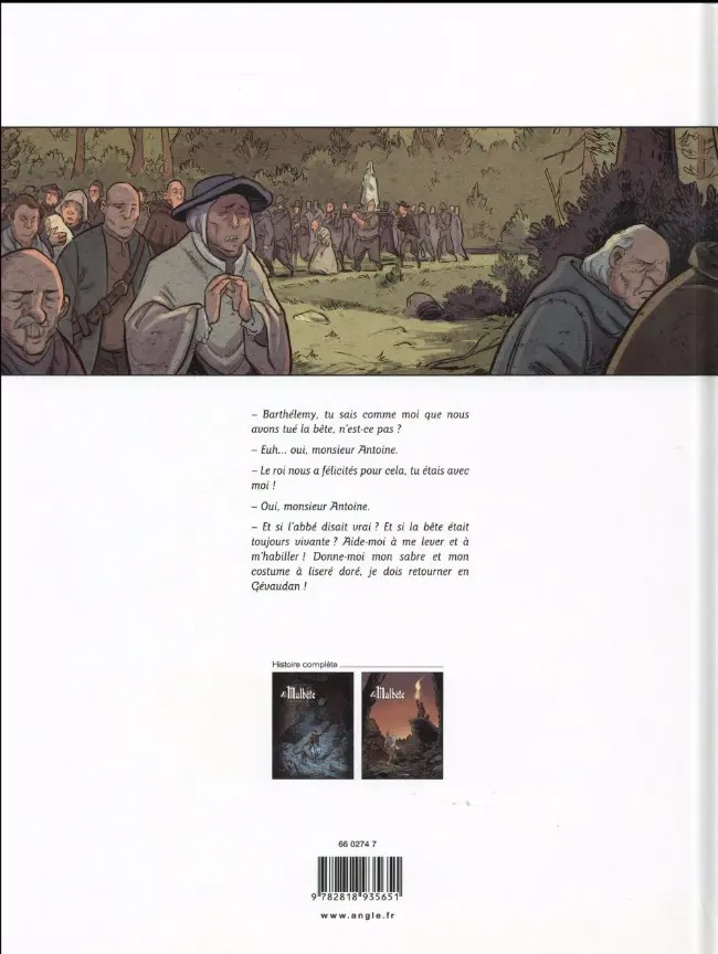 Verso de l'album La Malbête Tome 2 Barthélemy de Beauterne